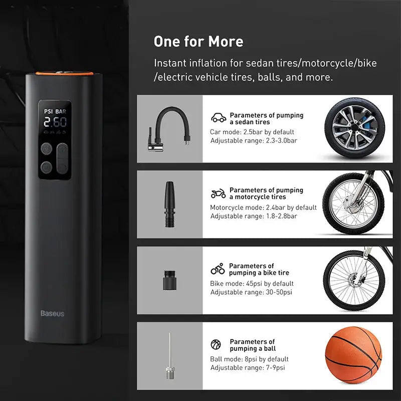 Baseus Car Air Pump for Fast Inflate