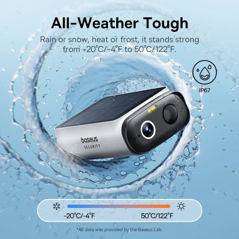 Baseus S1 Lite Solar Security Cameras - 2K FHD Wireless Outdoor With 135 Deg FOV