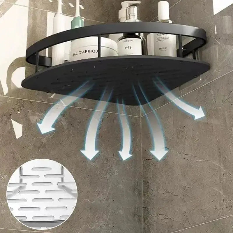 Bathroom Corner Shelf Organizer No Drill Installation