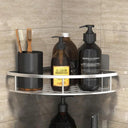 Bathroom Corner Shelf Organizer with No Drill Installation