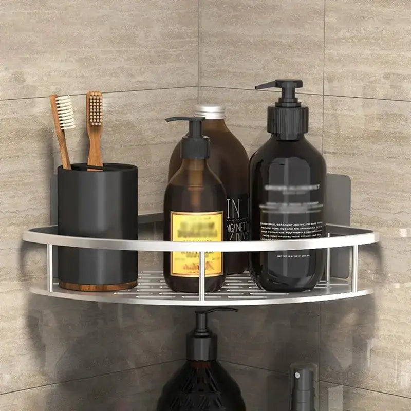 Bathroom Corner Shelf Organizer No Drill Installation