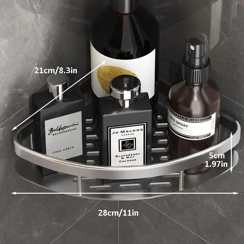 Bathroom Corner Shelf Organizer No Drill Installation