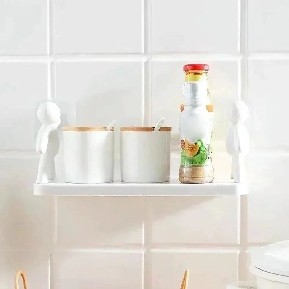 Bathroom Shampoo Shelf Wall Mounted Organizer Self Adhesive