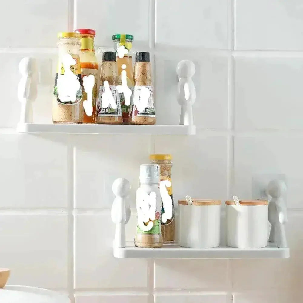 Bathroom Shampoo Shelf Wall Mounted Organizer Self Adhesive
