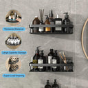 Bathroom Shelf Organizer: Sleek Aluminum Shower Caddy