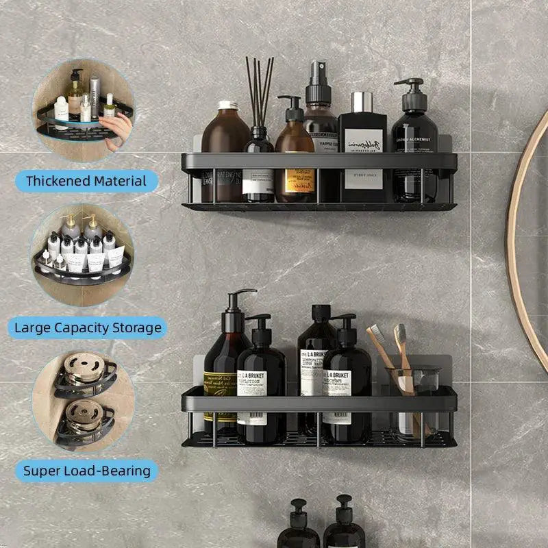 Bathroom Shelf Organizer Sleek Aluminum Shower Caddy