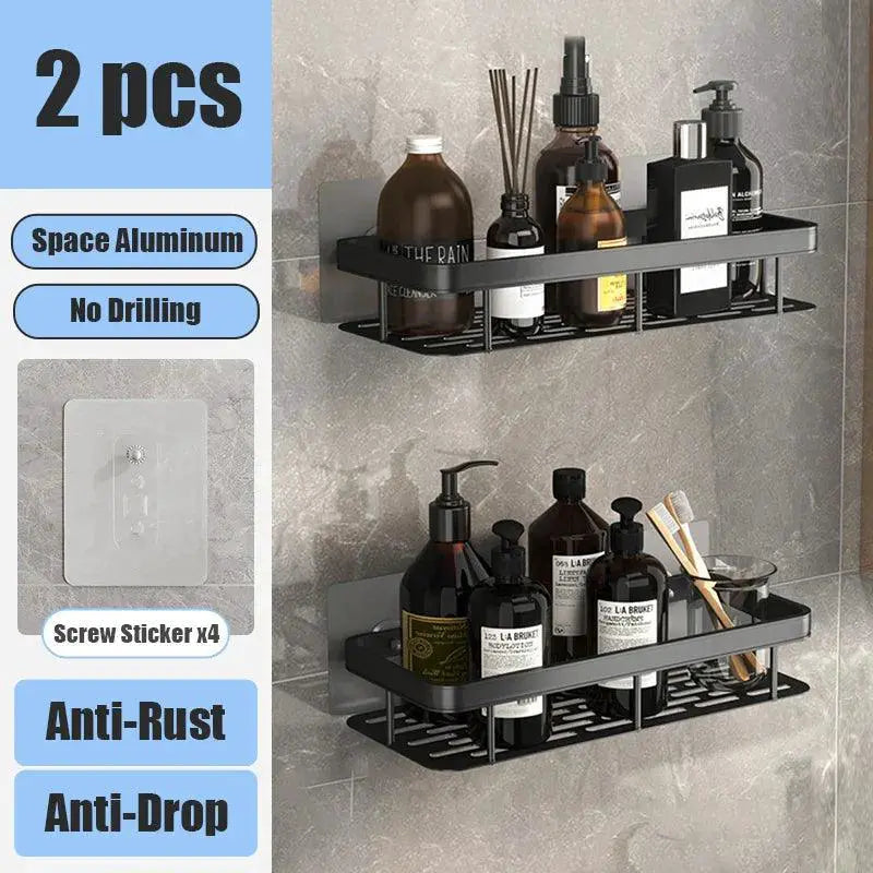 Bathroom Shelf Organizer Sleek Aluminum Shower Caddy