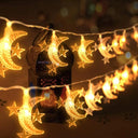 Battery Operated Star & Moon Fairy Lights for Ramadan