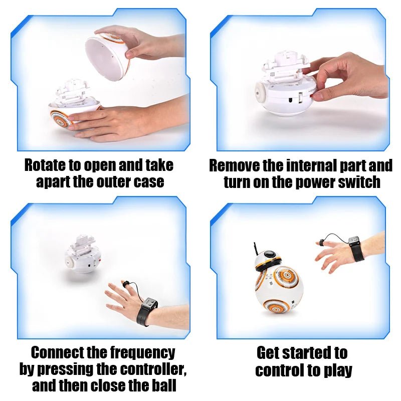 BB RC Robot Ball Gesture Sensing Remote Control With LightPro And Sound For Kids