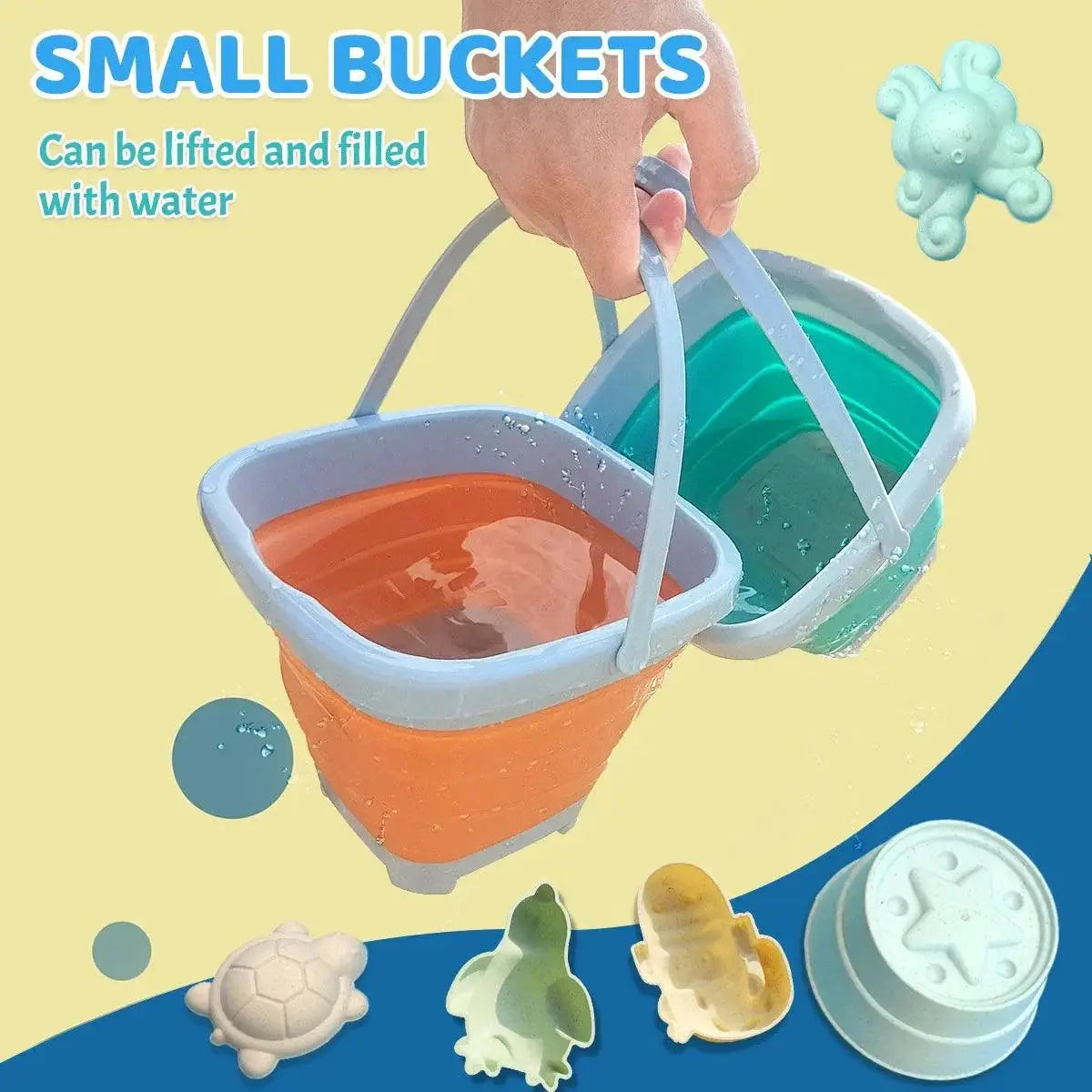 Beach Sand Toys Set For Kids With Bucket Rake Molds