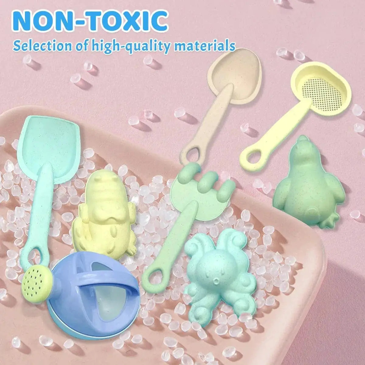 Beach Sand Toys Set For Kids With Bucket Rake Molds