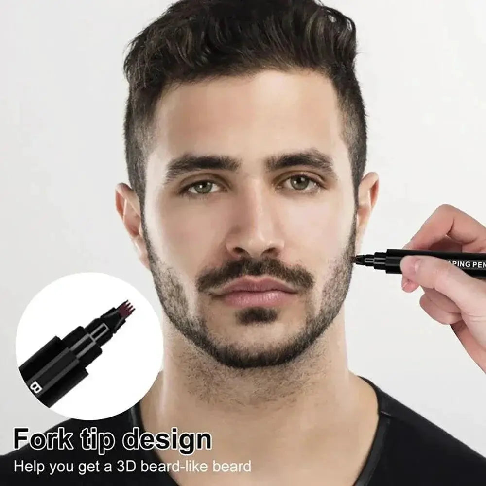 Beard Enhancer Pen And Brush Kit For Effortless Grooming