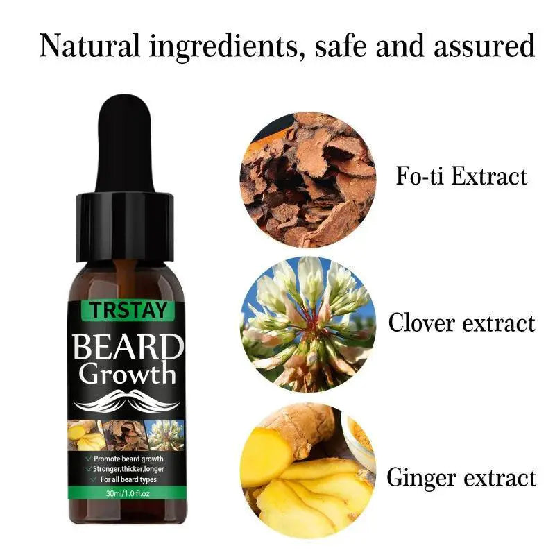 Beard Growth Oil With Herbal Extracts For Nourished Care - OurLum.com