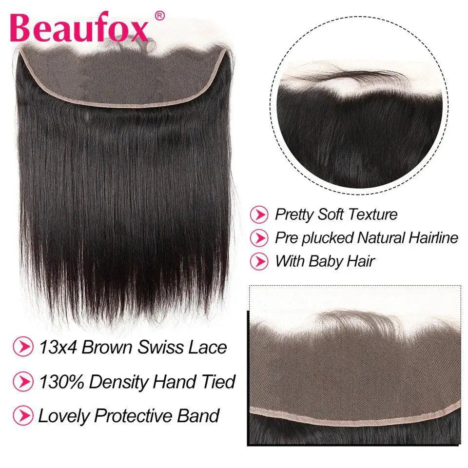 Beaufox Brazilian Straight Hair Bundle Set Premium Quality