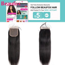 Beaufox Lace Closure Hair Natural Look