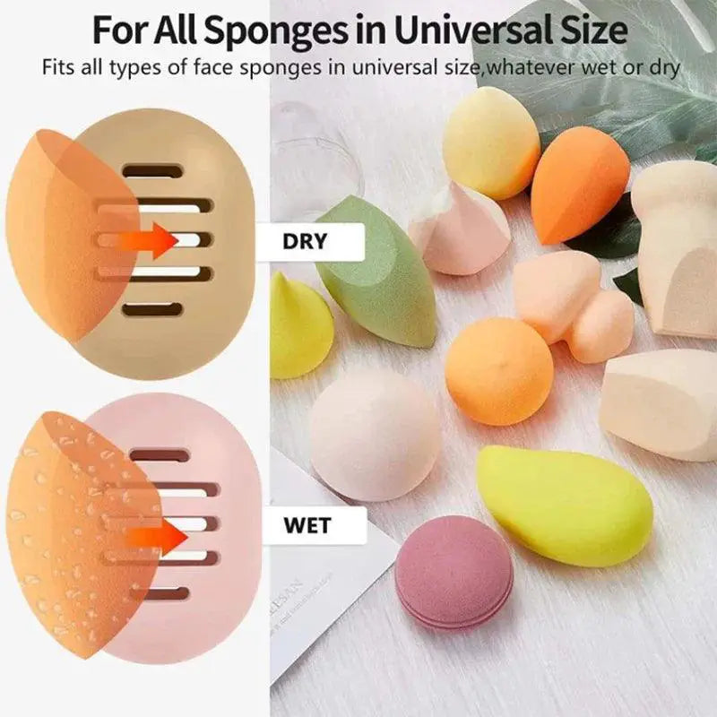 Beauty Sponge Holder Silicone Makeup Puff Organizer Case