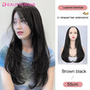 Beauty U-Shaped Synthetic Clip-In Hair Extensions Enhance Volume