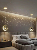 Bedroom Bedside Moon Star Pendant Lamp Wall Hanging Light