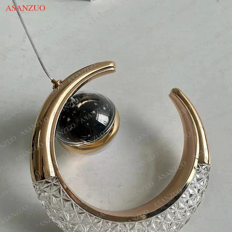 Bedroom Moon Star Pendant Lamp Bedside Wall Hanging Light