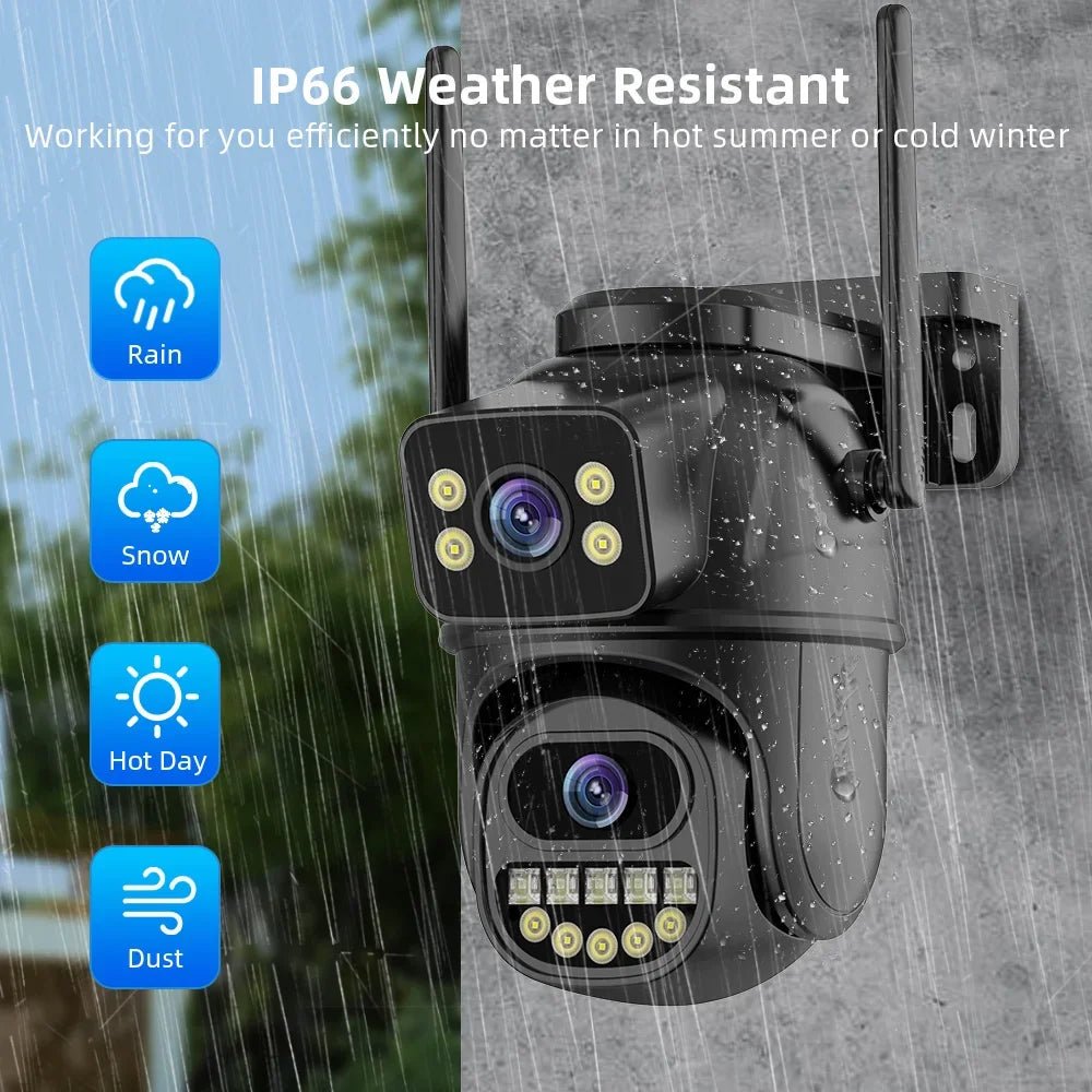 Belia 4K 8MP WiFi Surveillance Camera - Dual Lens Outdoor PTZ AI Human Detect 4K