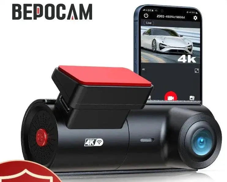 Bepocam UHD Mini Dash Cam Crystal Clear 4K WiFi Recorder