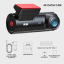 Bepocam UHD Mini Dash Cam Crystal Clear 4K WiFi Recorder