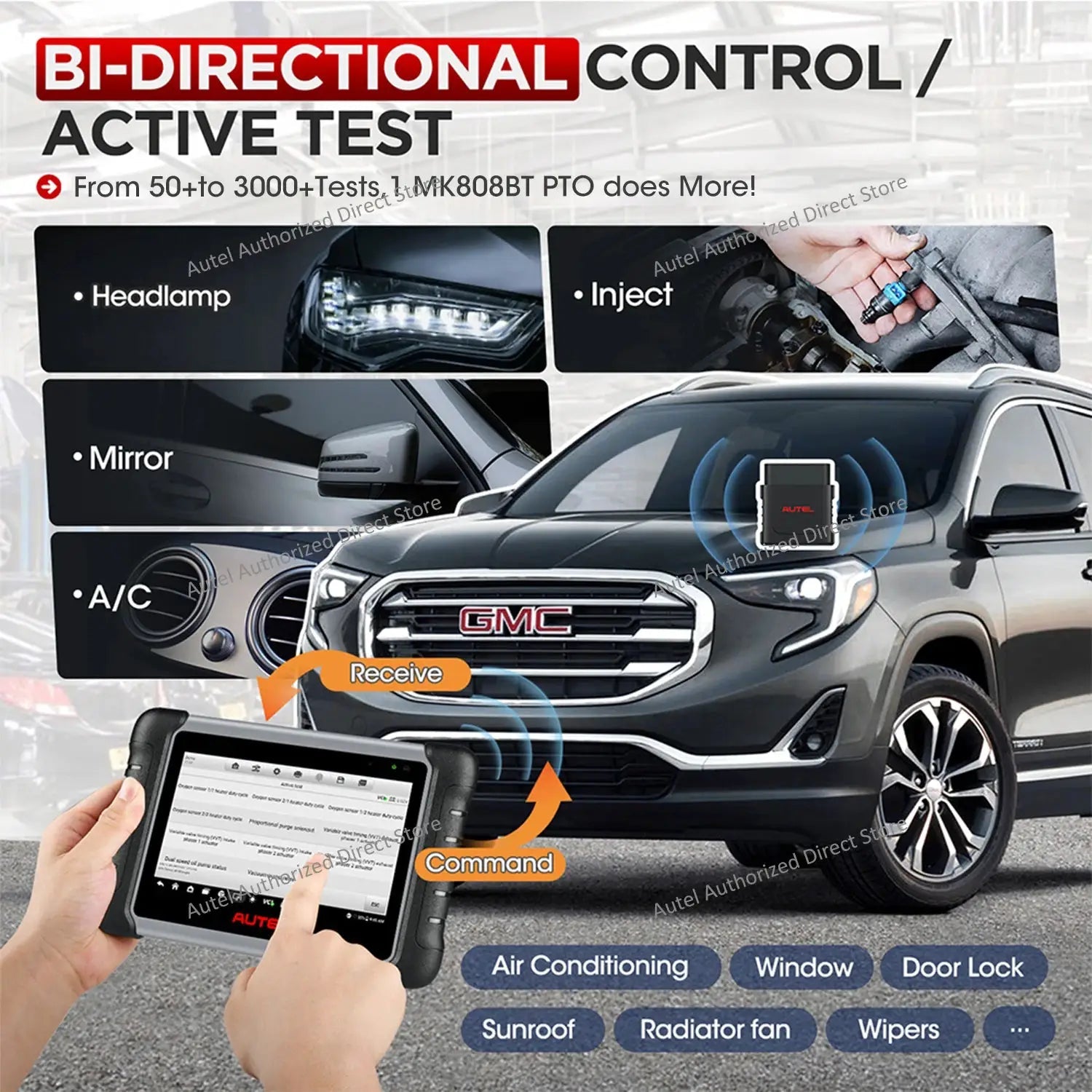 Bi-Directional OBD2 Scanner For Pros