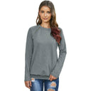 Big Sale Special Offer Solid Color Crew Neck Pullover