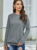 Big Sale Special Offer Solid Color Crew Neck Pullover