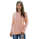 Big Sale Special Offer Solid Color Crew Neck Pullover