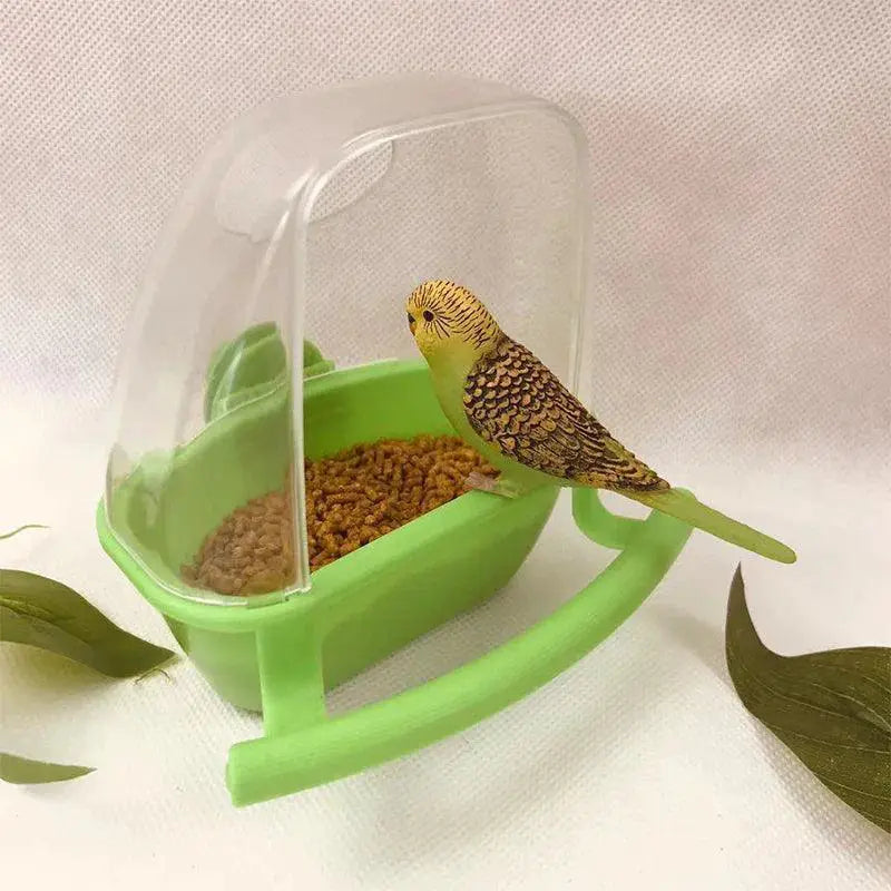 Bird Feeder For Parrots Hangable Food Container And Bowl