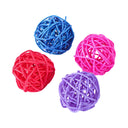Bird Rattan Ball Toy for Small Pets Colorful Chew Toy