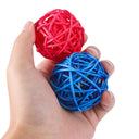 Bird Rattan Ball Toy for Small Pets Colorful Chew Toy
