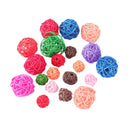 Bird Rattan Ball Toy for Small Pets Colorful Chew Toy