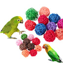 Bird Rattan Ball Toy for Small Pets Colorful Chew Toy