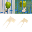 Birds Parrots Fruit Fork Plastic Food Holder Cage Feeder Set