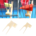 Birds Parrots Fruit Fork Plastic Food Holder Cage Feeder Set