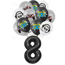 Black And White Video Games Theme Birthday Tableware Set