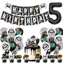Black And White Video Games Theme Birthday Tableware Set