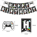 Black And White Video Games Theme Birthday Tableware Set