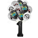 Black And White Video Games Theme Birthday Tableware Set