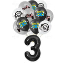 Black And White Video Games Theme Birthday Tableware Set