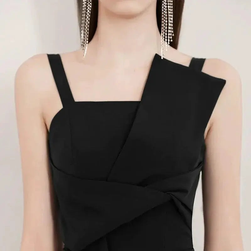 Black Camisole Evening Gown Stylish Statement For Women