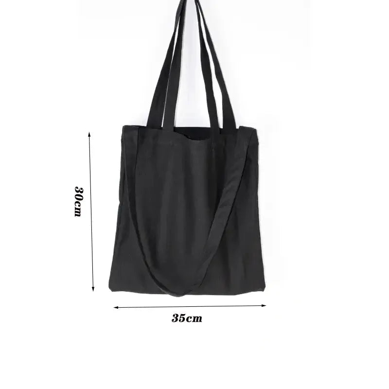 Black Canvas Handbag for Everyday Use Must Have Gift Ready Durable Shoulder Bag