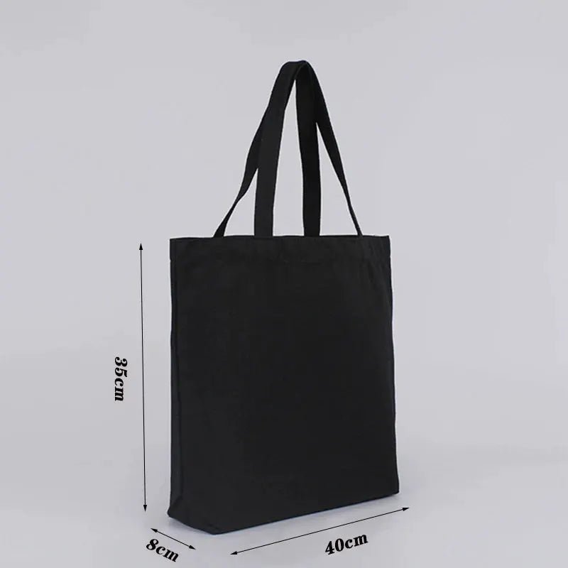 Black Canvas Handbag for Everyday Use Must Have Gift Ready Durable Shoulder Bag