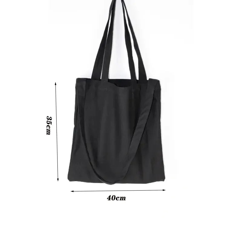 Black Canvas Handbag for Everyday Use Must Have Gift Ready Durable Shoulder Bag
