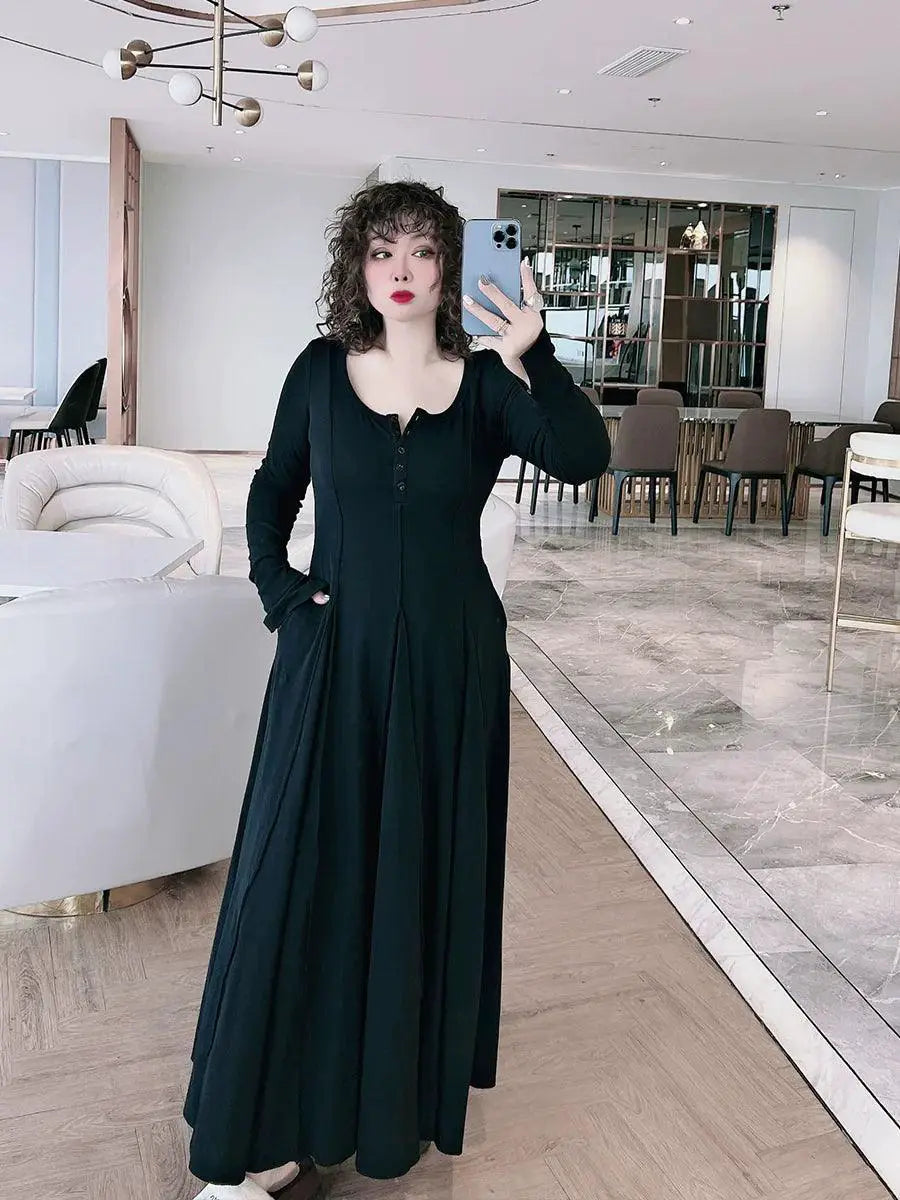 Black Plus Size Evening Dress Sophisticated Style For Women
