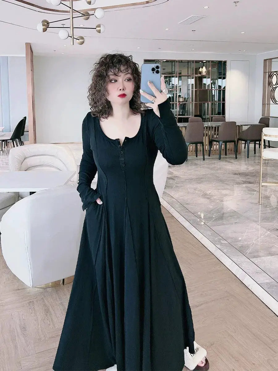 Black Plus Size Evening Dress Sophisticated Style For Women