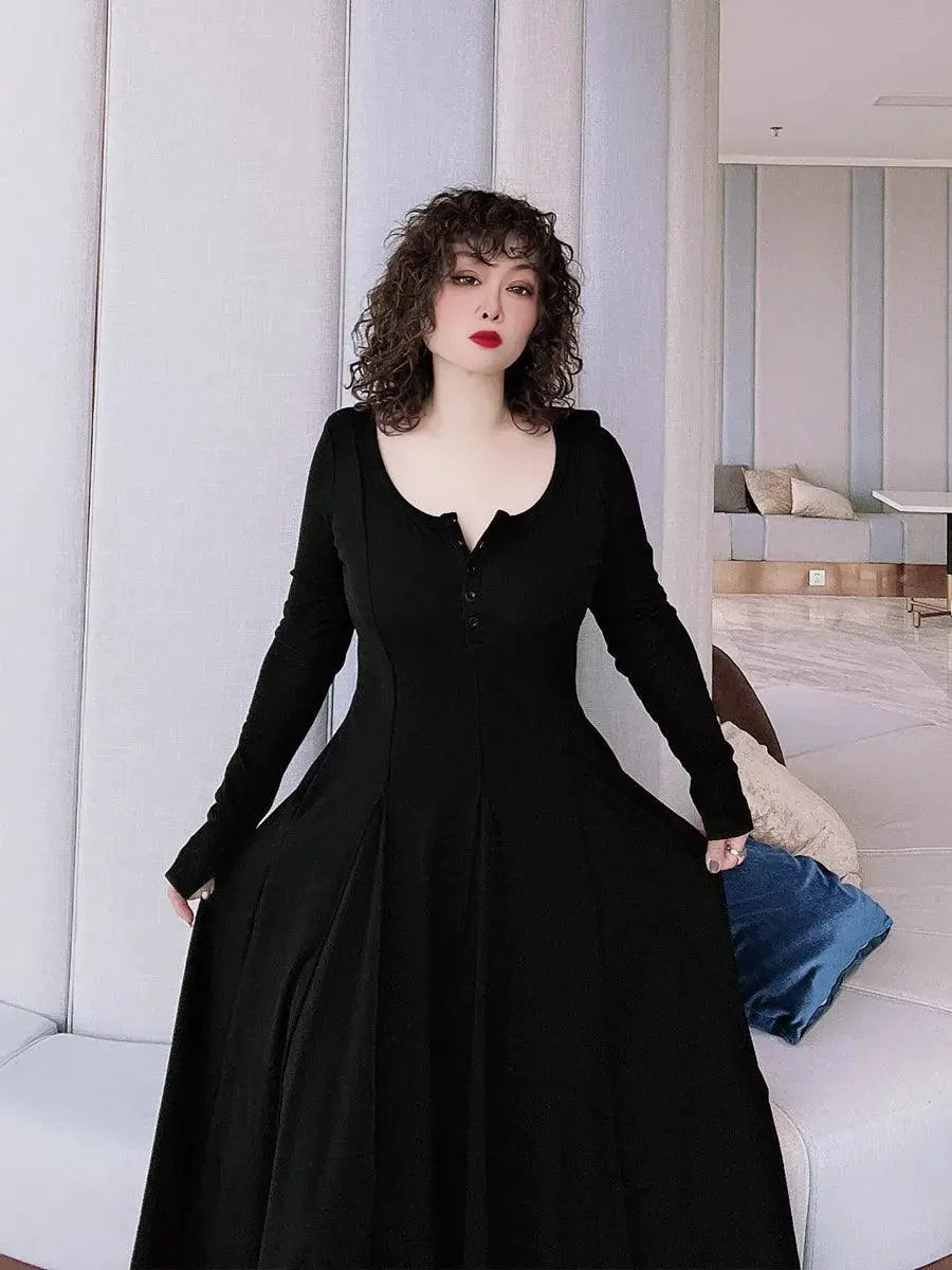 Black Plus Size Evening Dress Sophisticated Style For Women