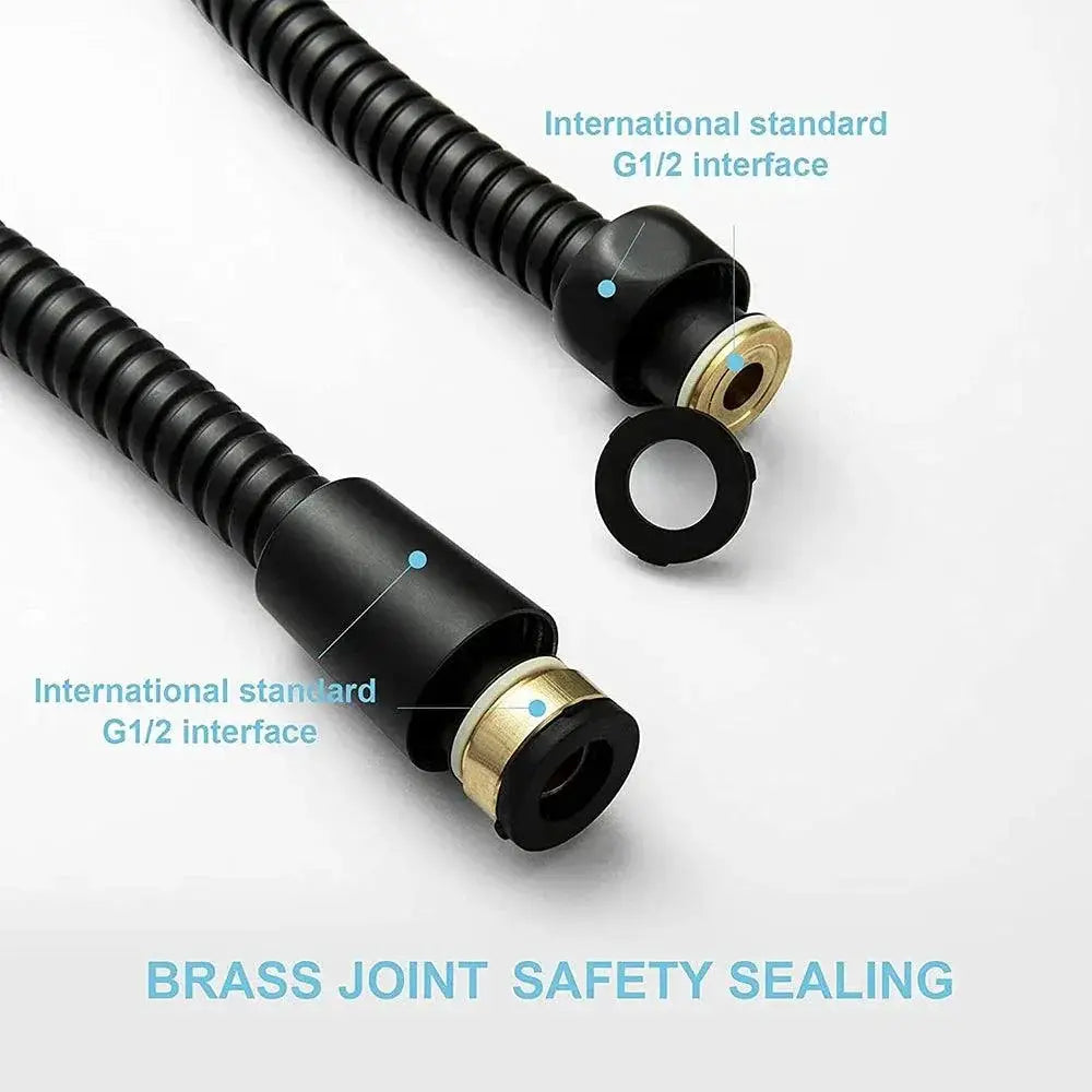 Black Flexible Stainless Steel Shower Hose for Showers